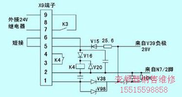 图4  X9端子与继电器K4的相关电路